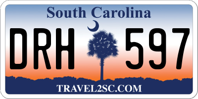 SC license plate DRH597