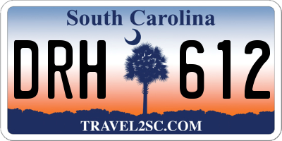 SC license plate DRH612
