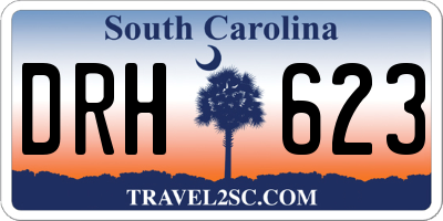 SC license plate DRH623