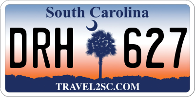 SC license plate DRH627