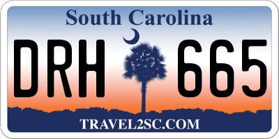 SC license plate DRH665