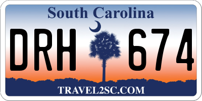 SC license plate DRH674