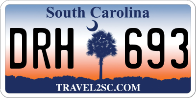 SC license plate DRH693