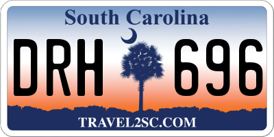 SC license plate DRH696