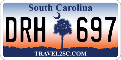 SC license plate DRH697
