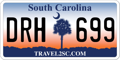 SC license plate DRH699