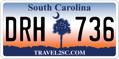 SC license plate DRH736