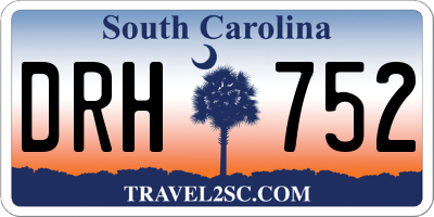 SC license plate DRH752