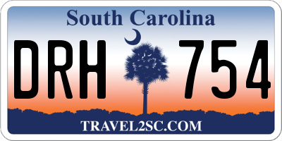 SC license plate DRH754