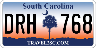 SC license plate DRH768