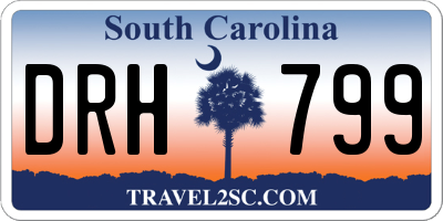SC license plate DRH799