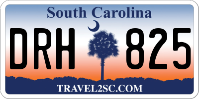 SC license plate DRH825