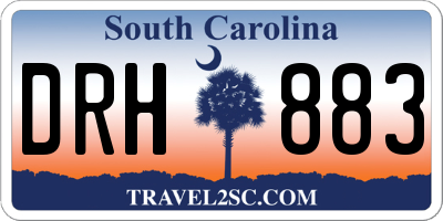 SC license plate DRH883