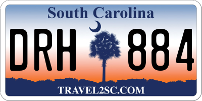 SC license plate DRH884