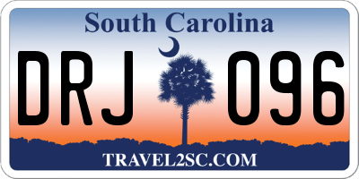 SC license plate DRJ096