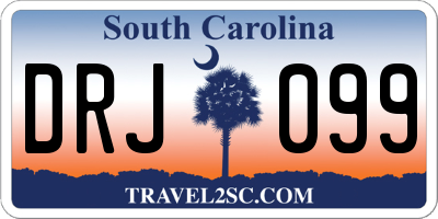 SC license plate DRJ099