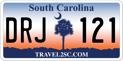 SC license plate DRJ121