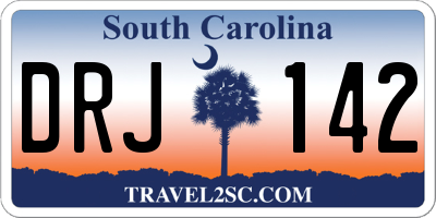SC license plate DRJ142