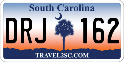 SC license plate DRJ162