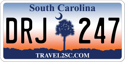 SC license plate DRJ247