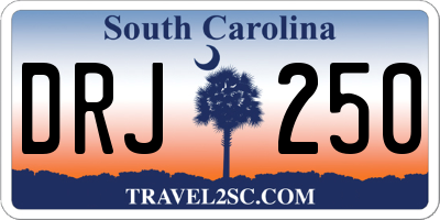 SC license plate DRJ250