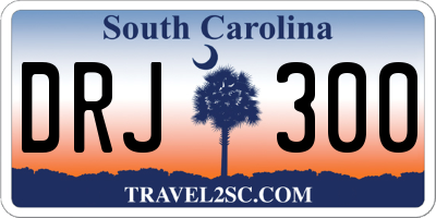 SC license plate DRJ300
