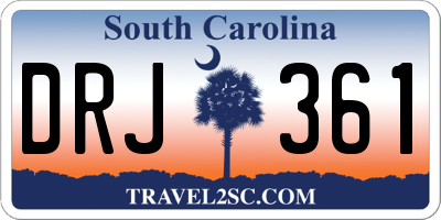 SC license plate DRJ361