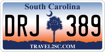SC license plate DRJ389