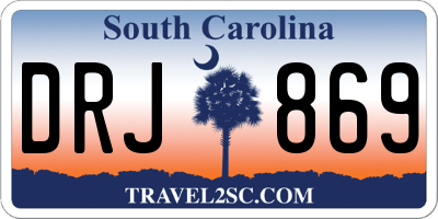 SC license plate DRJ869