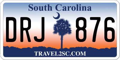 SC license plate DRJ876