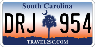 SC license plate DRJ954