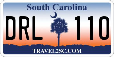 SC license plate DRL110
