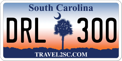 SC license plate DRL300