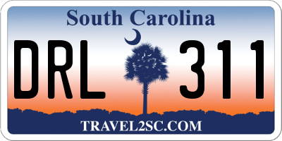 SC license plate DRL311