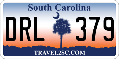 SC license plate DRL379