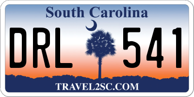 SC license plate DRL541