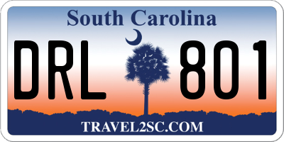SC license plate DRL801