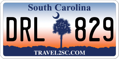 SC license plate DRL829