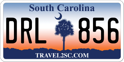 SC license plate DRL856