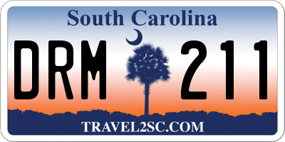 SC license plate DRM211