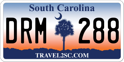 SC license plate DRM288