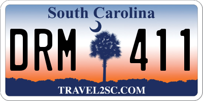 SC license plate DRM411