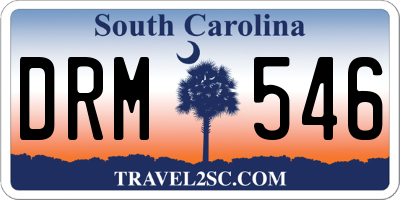 SC license plate DRM546