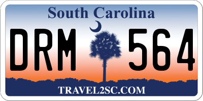 SC license plate DRM564