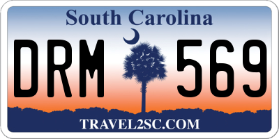 SC license plate DRM569