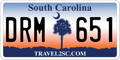 SC license plate DRM651