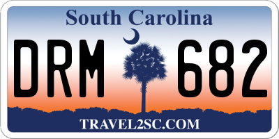 SC license plate DRM682