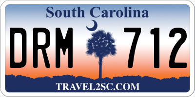 SC license plate DRM712