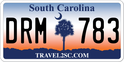 SC license plate DRM783