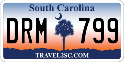 SC license plate DRM799